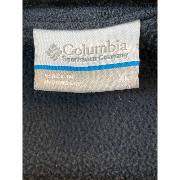 Navy Columbia Fleece full zip XL - Picture 3 of 5